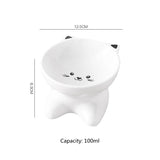 Ceramic Cat Face Bowl – Non-Toxic, Dishwasher Safe Pet Dish with Non-Slip Base | Cute Food & Water Bowl for Cats & Small Dogs