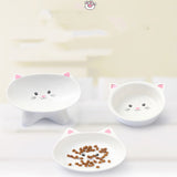 Ceramic Cat Face Bowl – Non-Toxic, Dishwasher Safe Pet Dish with Non-Slip Base | Cute Food & Water Bowl for Cats & Small Dogs