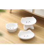Ceramic Cat Face Bowl – Non-Toxic, Dishwasher Safe Pet Dish with Non-Slip Base | Cute Food & Water Bowl for Cats & Small Dogs