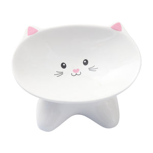 Ceramic Cat Face Bowl – Non-Toxic, Dishwasher Safe Pet Dish with Non-Slip Base | Cute Food & Water Bowl for Cats & Small Dogs