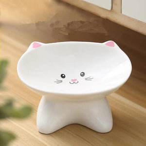 Ceramic Cat Face Bowl – Non-Toxic, Dishwasher Safe Pet Dish with Non-Slip Base | Cute Food & Water Bowl for Cats & Small Dogs