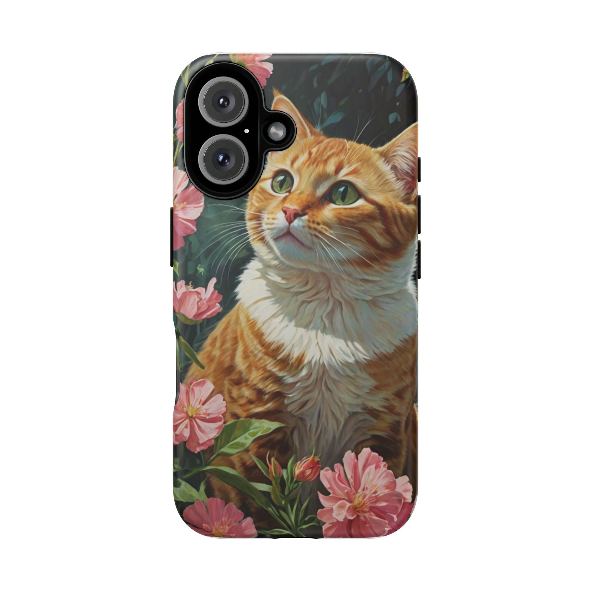 Floral Cat Phone Case - Tough Protection with a Cute Design