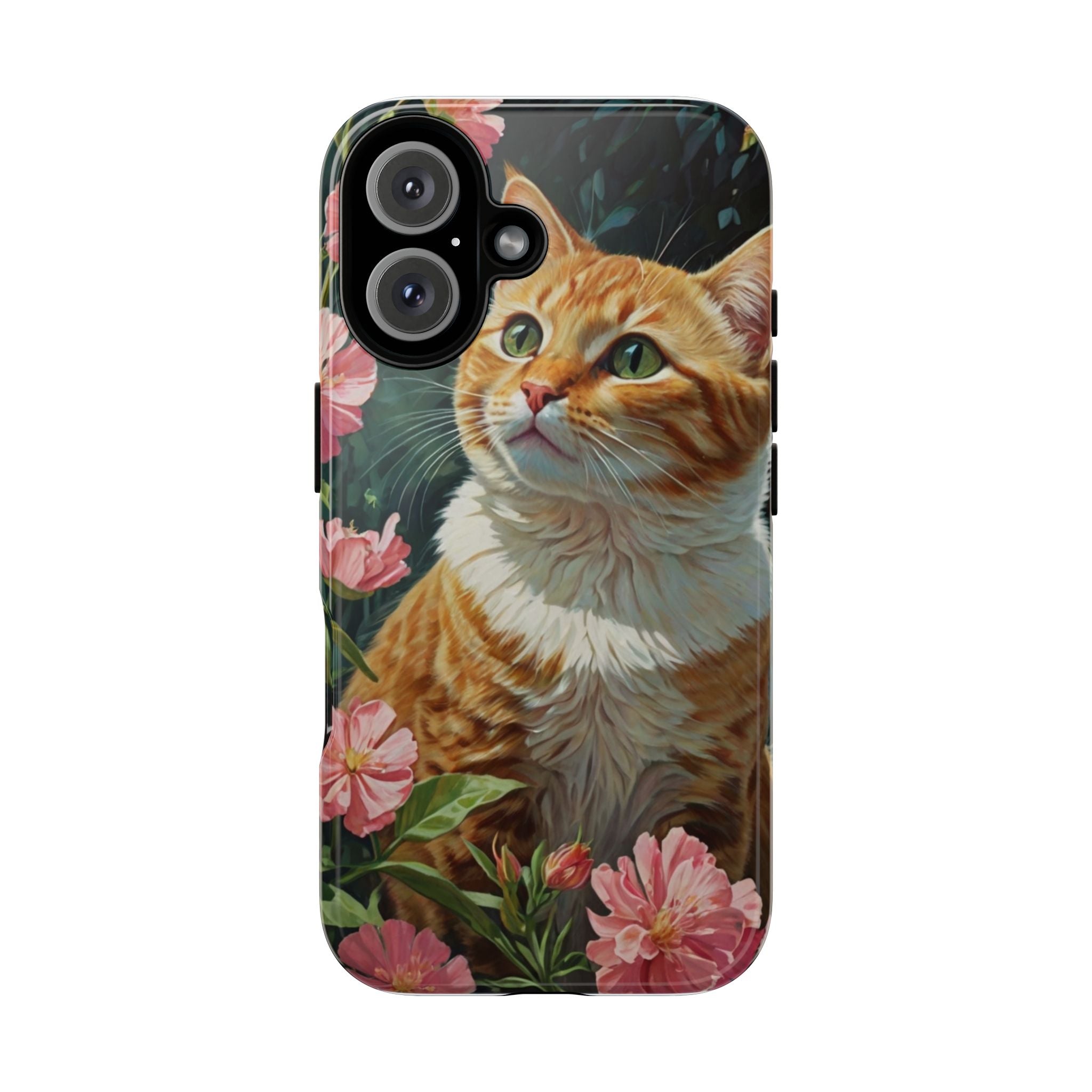 Floral Cat Phone Case - Tough Protection with a Cute Design