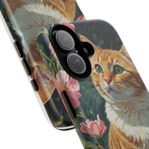 Floral Cat Phone Case - Tough Protection with a Cute Design