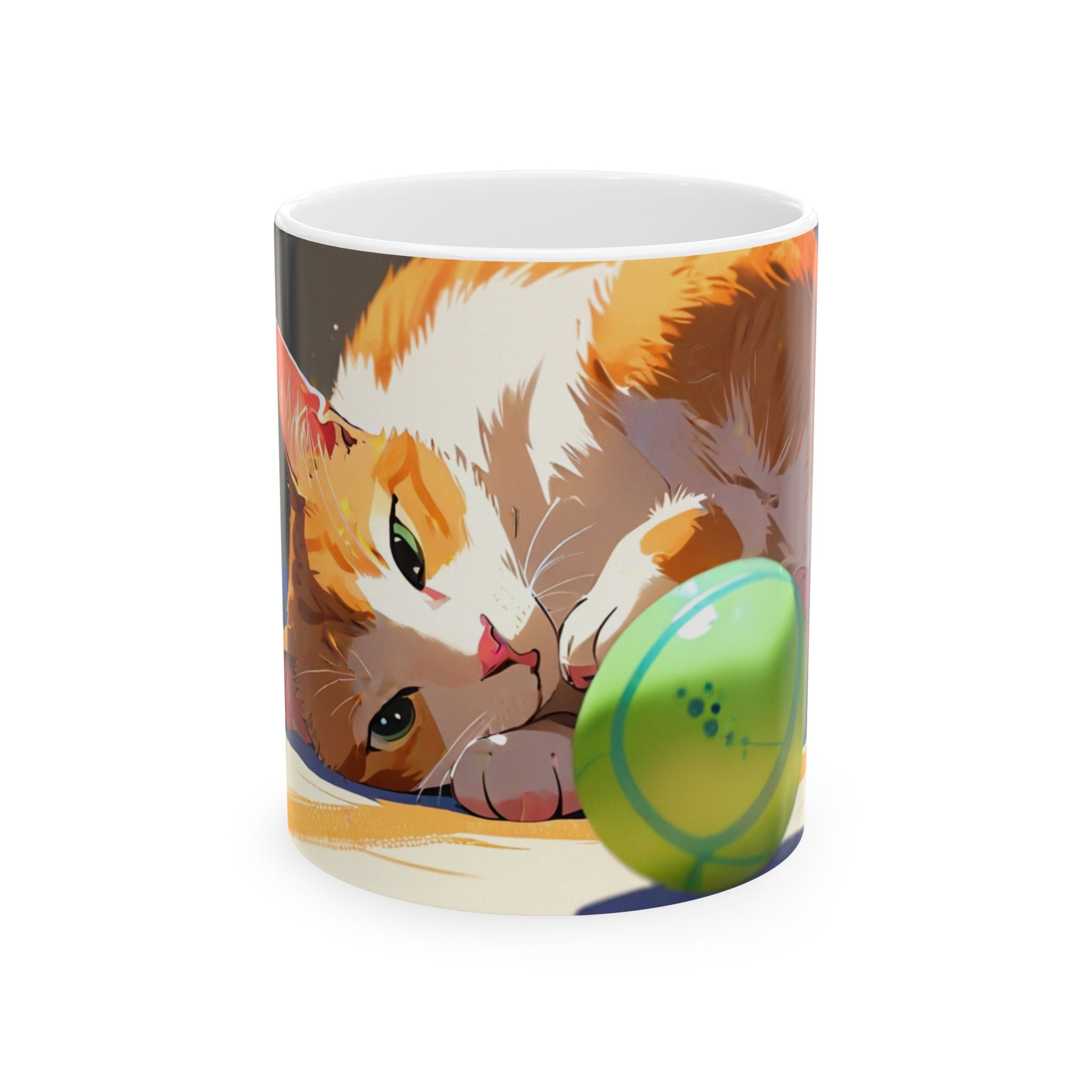 Relaxing Cat Ceramic Mug - Cozy Cat Lover Gift (11oz, 15oz)