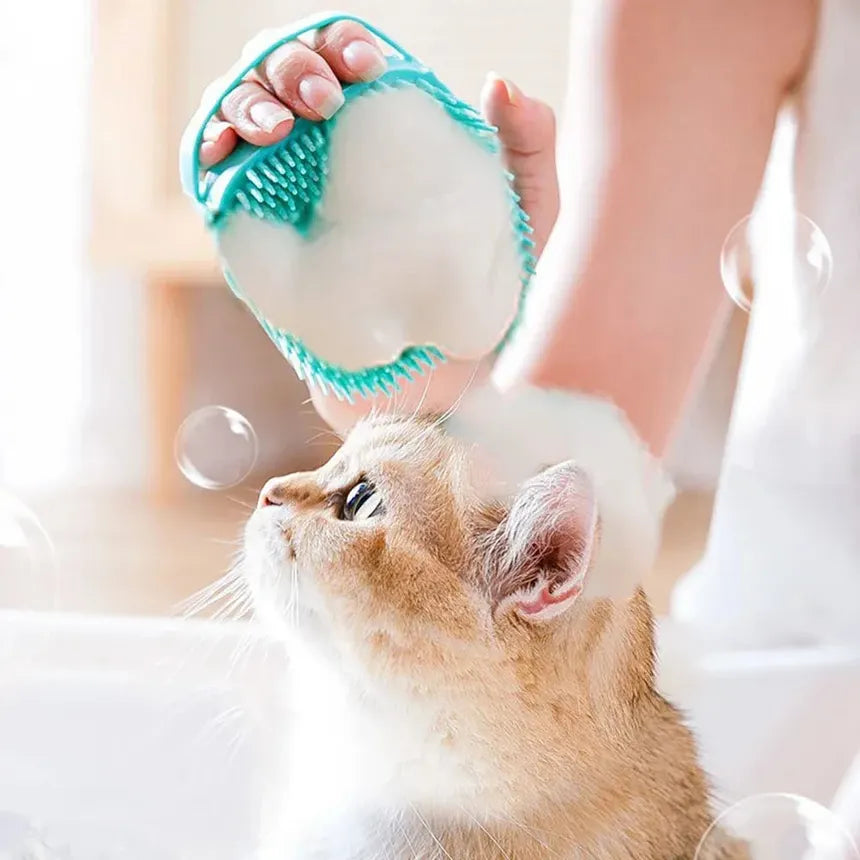 Paws & Relax™ Silicone Grooming Gloves – The Stress-Free Way to Bathe & Bond with Your Dog or Cat!