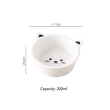 Ceramic Cat Face Bowl – Non-Toxic, Dishwasher Safe Pet Dish with Non-Slip Base | Cute Food & Water Bowl for Cats & Small Dogs