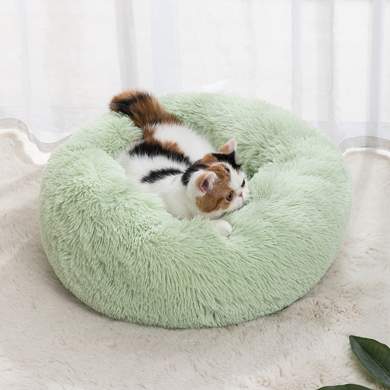 Self-Warming Cat Bed - Ultra-Soft Winter Pet Nest with Waterproof Bottom | Cozy for Cats & Small Dogs